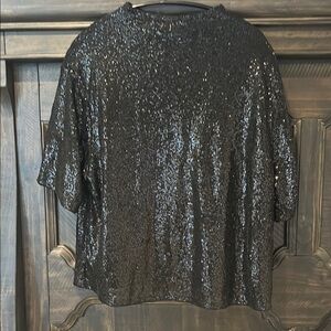 H&M Sequin Black Top